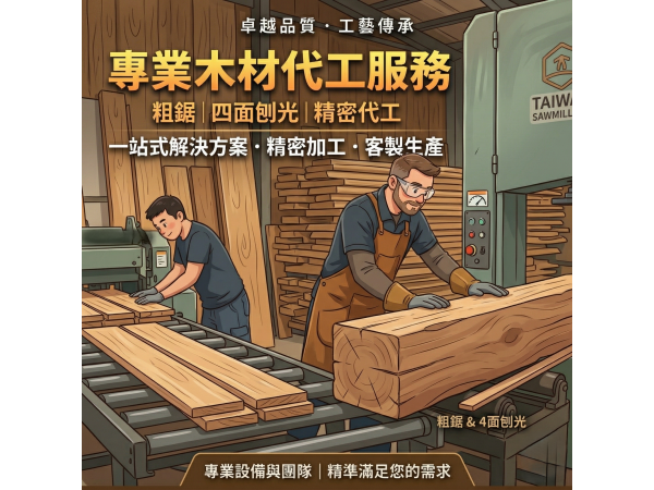 【代工-價格表】- S4S四面刨光 